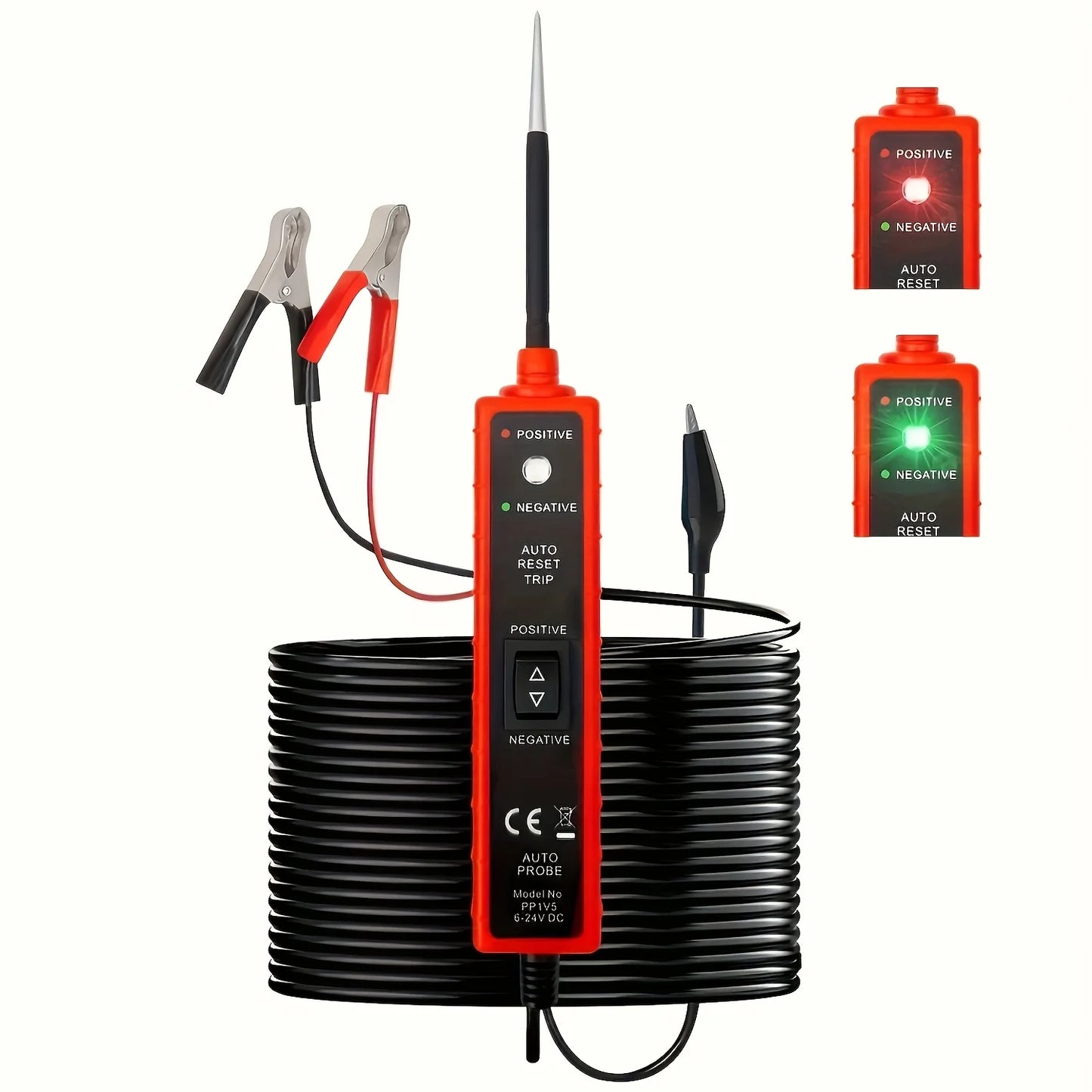 6V-24V Automotive Electrical Tester | Circuit & Continuity Tool Peaceful Pleasures Health and Wellness Red
