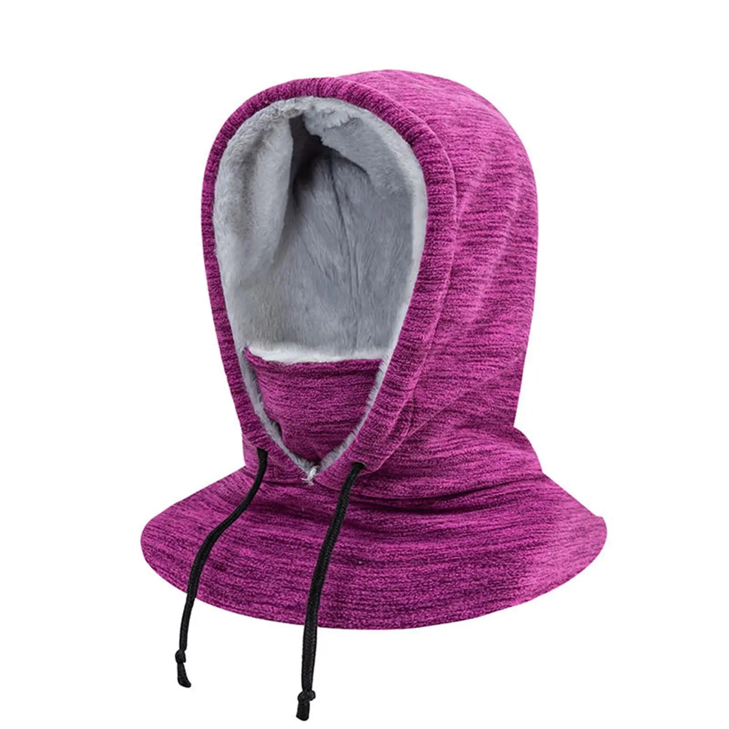 1 Piece Thick Wool Balaclava, Winter Windproof Fleece Face Mask for Cold Weather, Ski, Outdoor Sports Neck Warmer for Men Women Peaceful Pleasures Health and Wellness Purple Red One Size