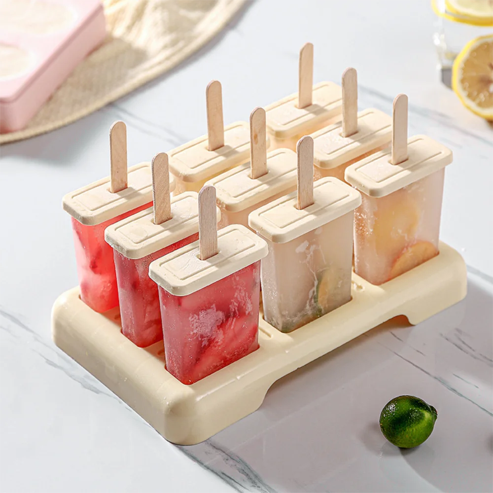 DIY Popsicle Mold Set – 9-Cavity Ice Lolly Maker with Tray