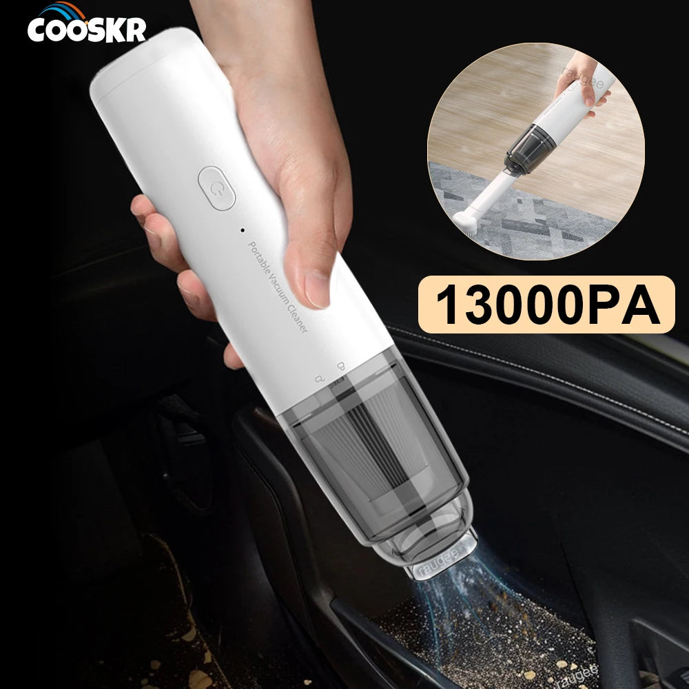 13000PA Wireless Car Vacuum Cleaner USB Rechargeable Powerful Suction Cleaning Machine Handheld Portable Car&Home Vacuum Cleaner Peaceful Pleasures Health and Wellness
