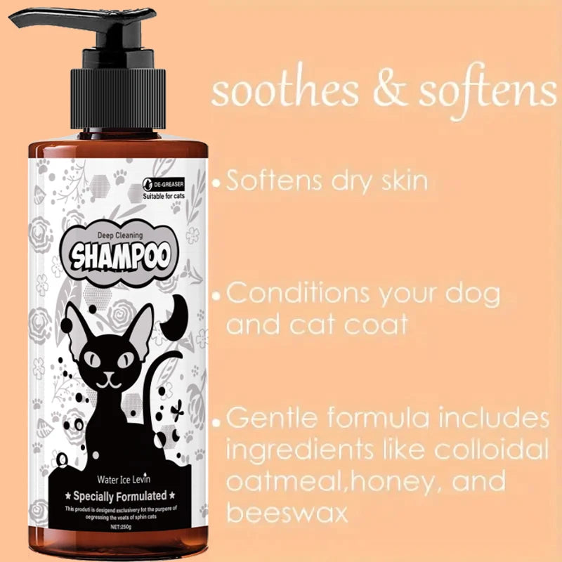 Gentle Pet Shampoo & Shower Gel for Cats & Dogs – 250g Pet Grooming Shampoo Peaceful Pleasures Health and Wellness