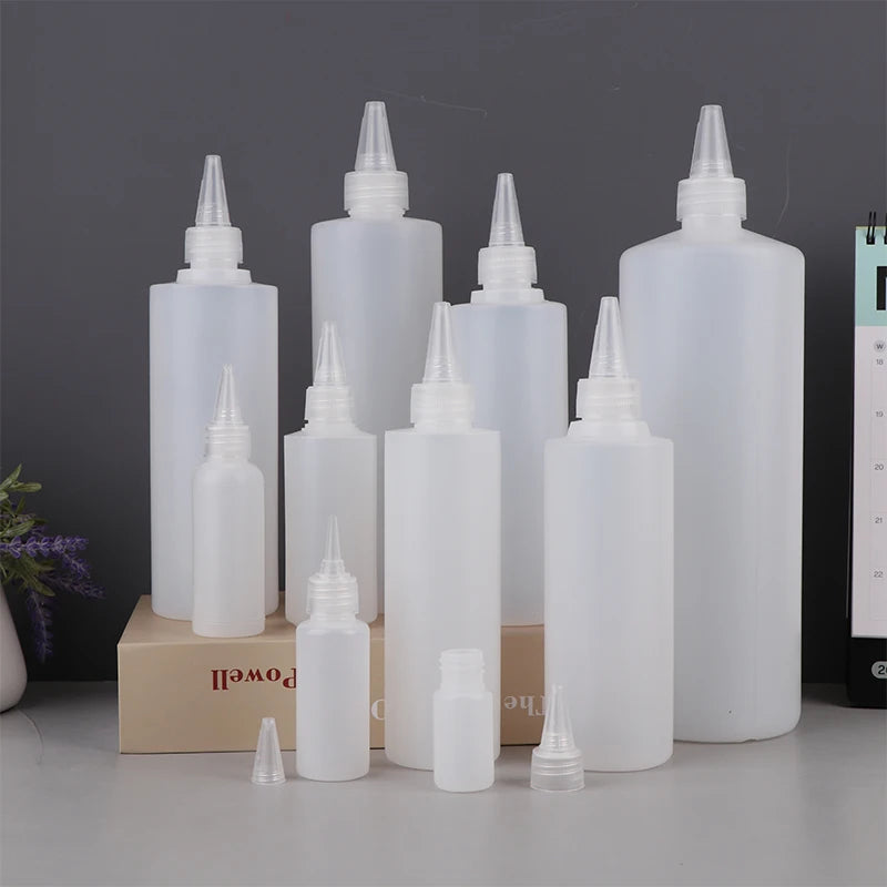 10-1000ML Empty Plastic Squeeze Dropper Bottle With Screw Cap Semi-transparent Eyes Liquid Ink Oil Paint Pigment Container Peaceful Pleasures Health and Wellness