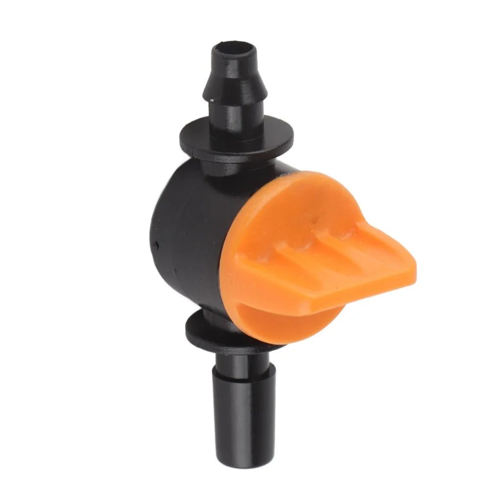 50-Pack Mini Drip Irrigation Valves | 4/7mm Micro Tubing PP