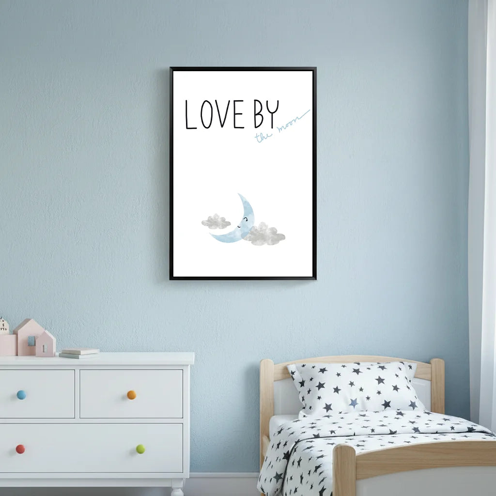 Cute Cartoon Rainbow Cloud Moon Nursery Wall Art Canvas Painting Prints Home Wall Decor Kids Bedroom Baby Room Lovely Art Décor Peaceful Pleasures Health and Wellness