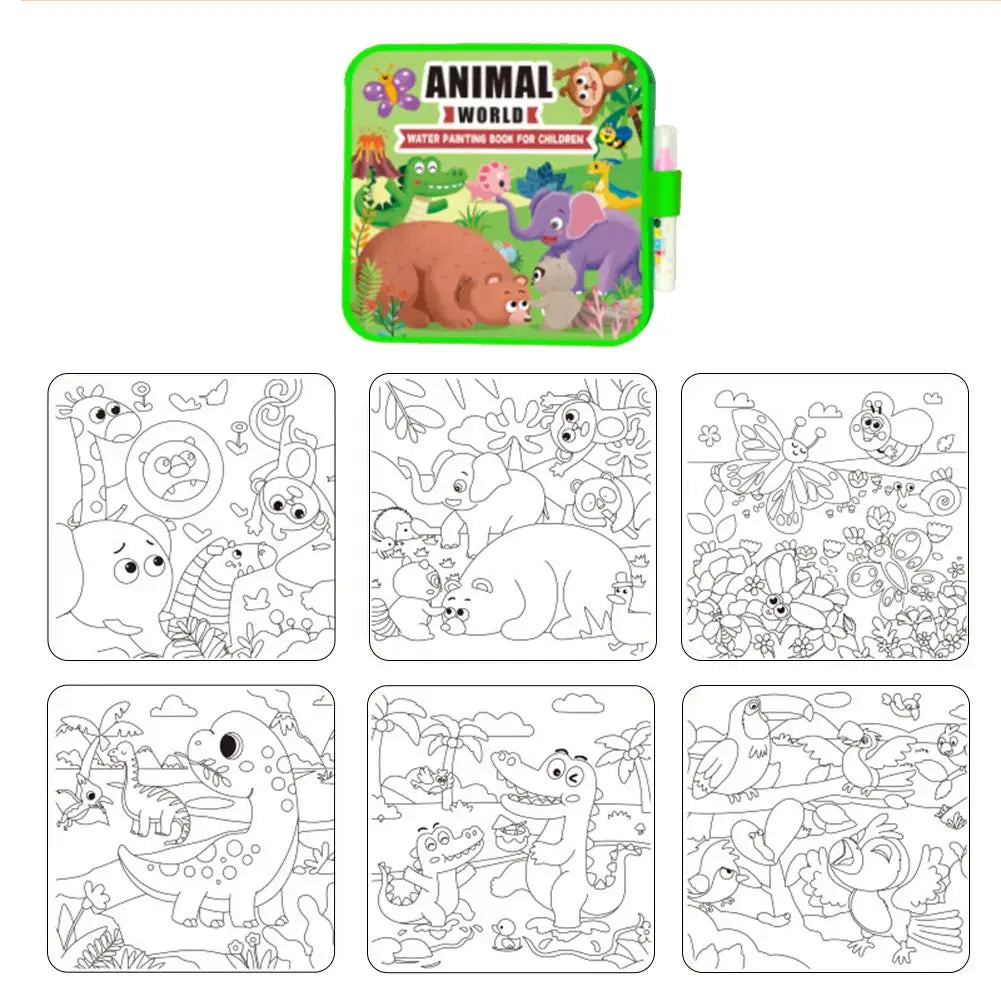 Magic Water Drawing Book for Kids – Reusable Coloring Book