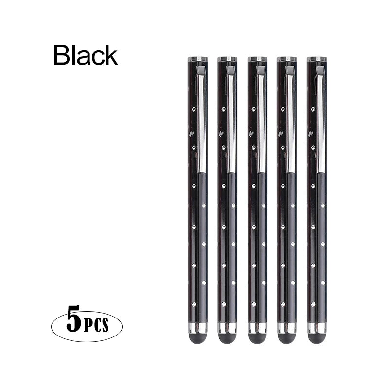8.0 Mantianxing Capacitance Universal Stylus Pen Mobile Phone Touch Screen Accessories Metal Xiaomi Capacitive Pen Tablet Iphone Peaceful Pleasures Health and Wellness Black(5pcs)