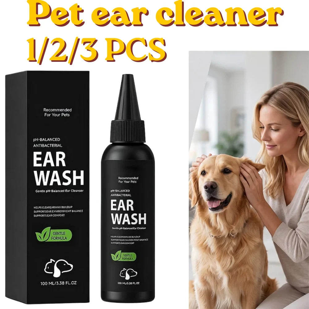 Pet Ear Cleaner Solution 100ml – Gentle Daily Dog Ear Care