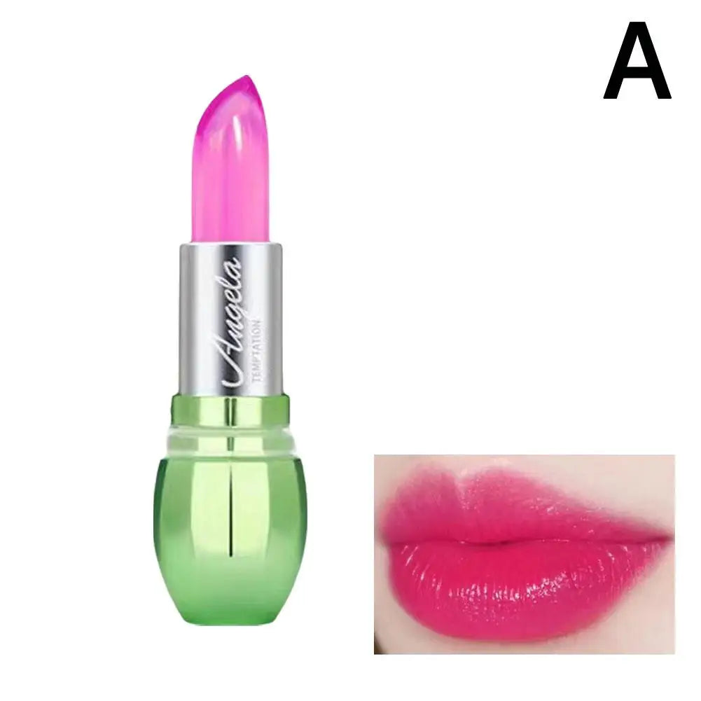 Crystal Jelly Lipstick,Magic Color Changing Lipstick, Moisturizing Temperature Color Changing Lip Gloss,Nourishing Lip Balm Peaceful Pleasures Health and Wellness A
