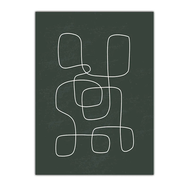 Abstract Minimalist Line Canvas Wall Art | Modern Poster Print Canvas Wall Art Print Peaceful Pleasures Health and Wellness 03 20x25cm No Frame China Mainland