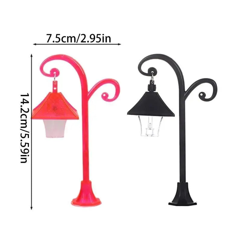 Miniature Street Lamp for Dollhouses & Garden Scenes – 2PCS