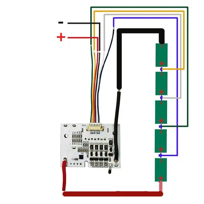 A36T-BL1820B Lithium Battery Case For 18V BL1815 BL1830- 5X18650 BSM PCB Balanced Charging Circuit Board LED Label Box Peaceful Pleasures Health and Wellness