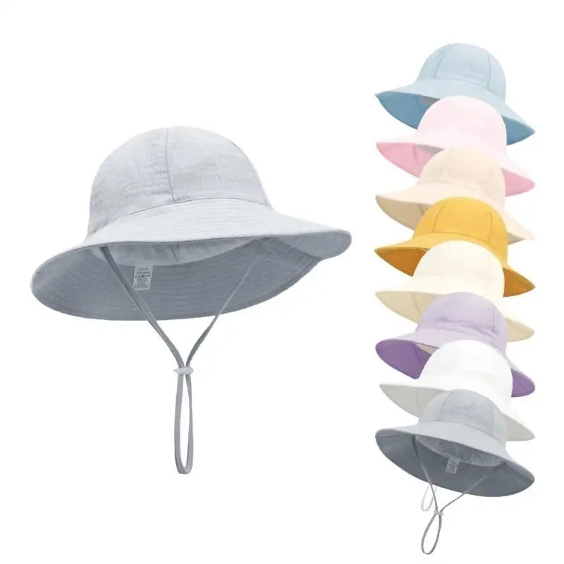 Baby Cotton Bucket Sun Hat UPF50+ | Infant Boys & Girls 6-12M