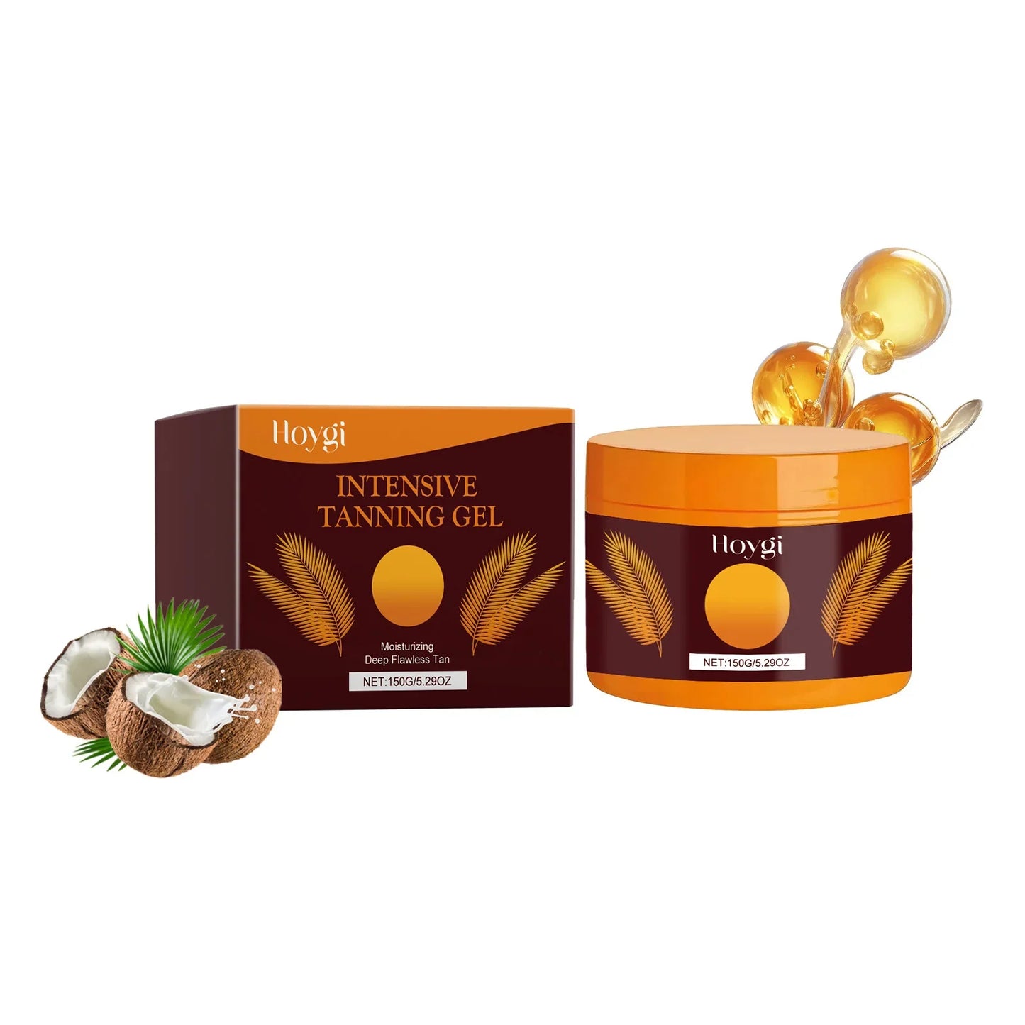 Sunless Self Tanning Gel – Natural Bronzer & Moisturizer 150g Peaceful Pleasures Health and Wellness 150ml Boxed
