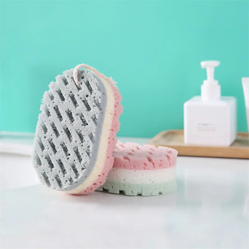 Bath Sponge Body Scrub Bast Wisp Massage Brush Body Washcloth Skin Scrubber Relax Exfoliating Skincare Shower Accessories Peaceful Pleasures Health and Wellness
