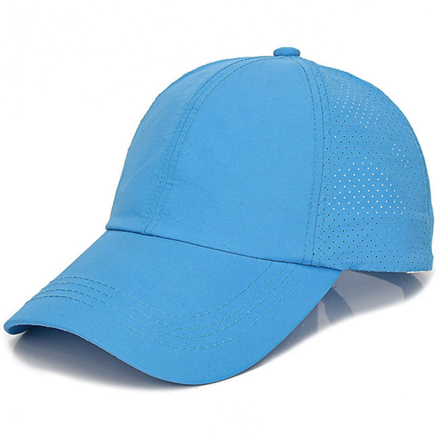 Basic Women's Baseball Cap Quick Drying Adjustable Trendy Sunshade Hats for Running Hiking Training Peaceful Pleasures Health and Wellness Sky Blue