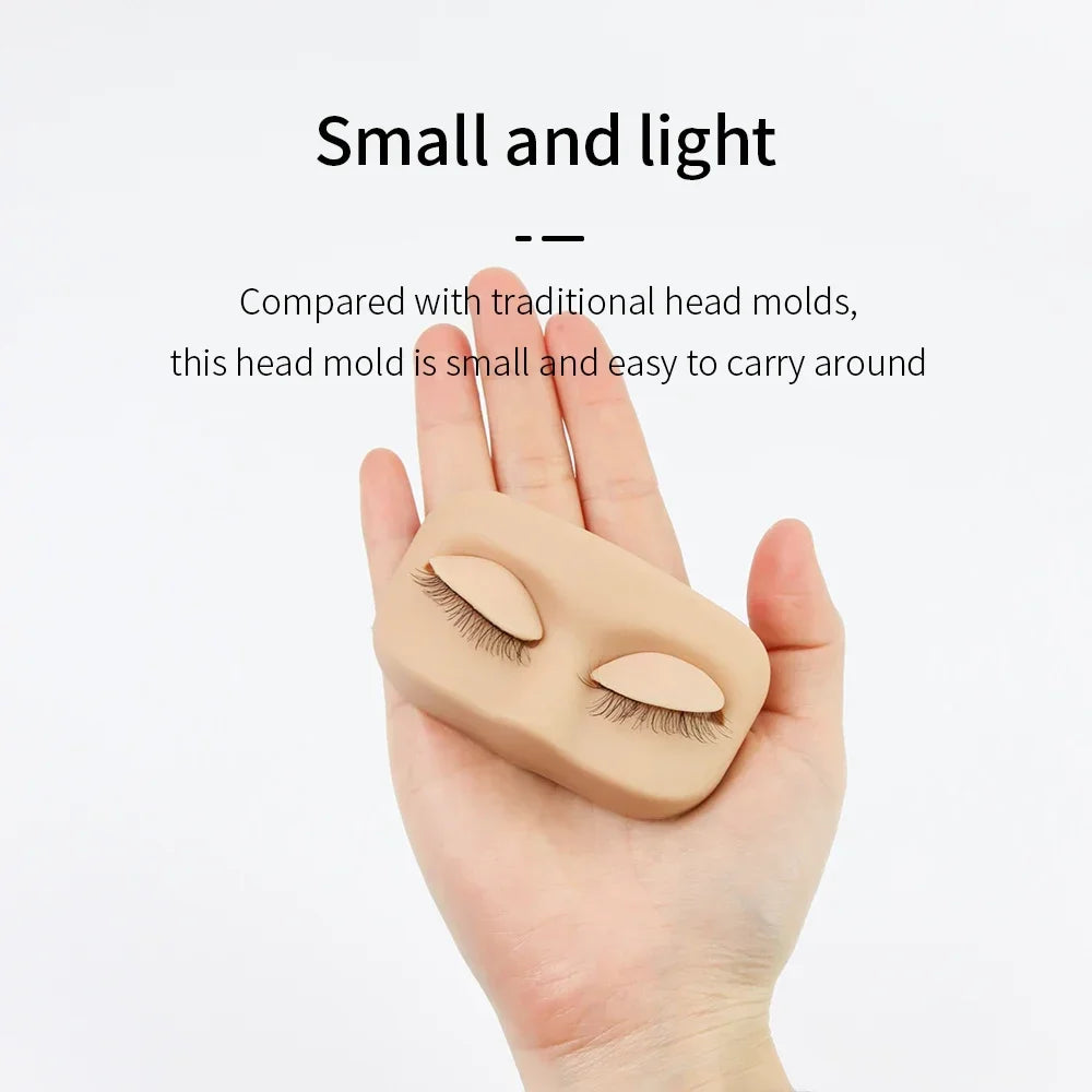 Mini Lash Flat Model Head | Eyelash Extension Training Tool