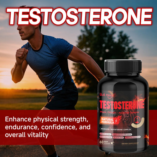 Quit mood Men's Testosterone Capsules | 100mg Maca & 50mg Shilajit & More | Hormone Balance & Stamina Enhancer – 60 Capsules Peaceful Pleasures Health and Wellness