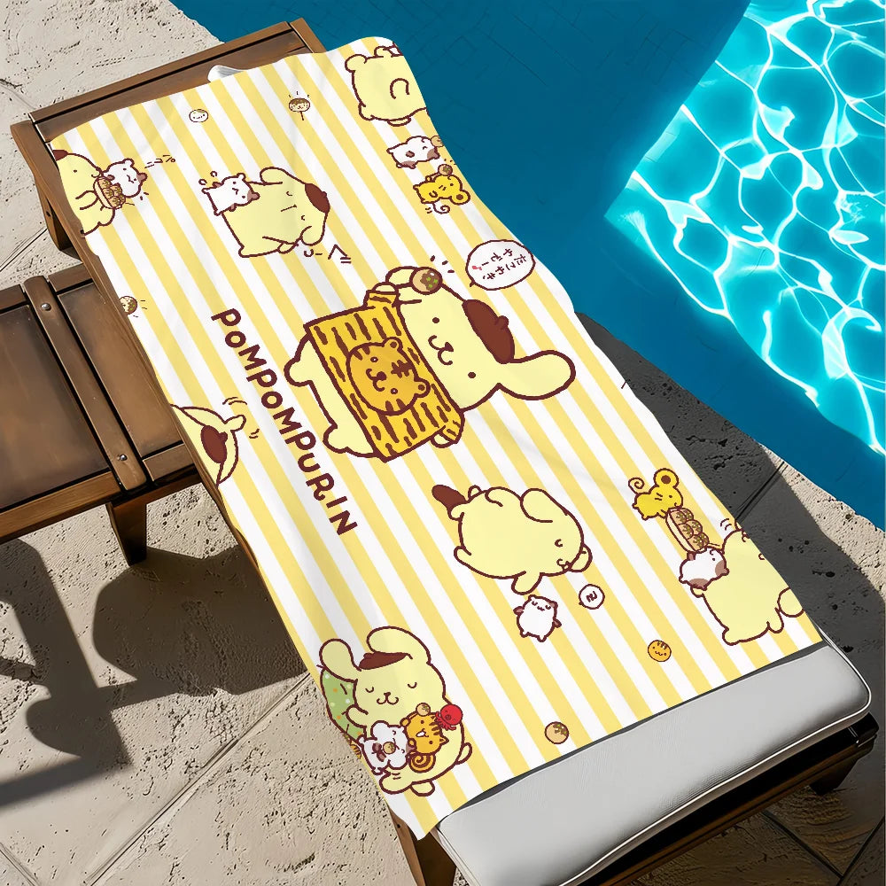 Pompompurin Quick-Dry Beach Towel | Cartoon Sports Travel Towel