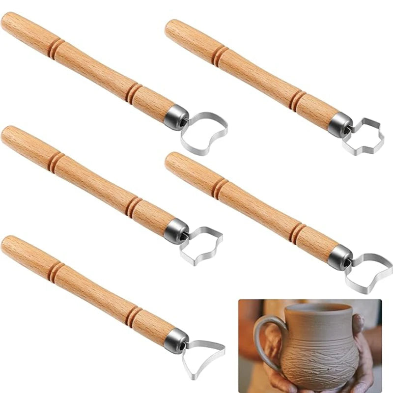 Pottery Tools Teapot Ware Handle Tool Sculpting Scraper Clay DIY