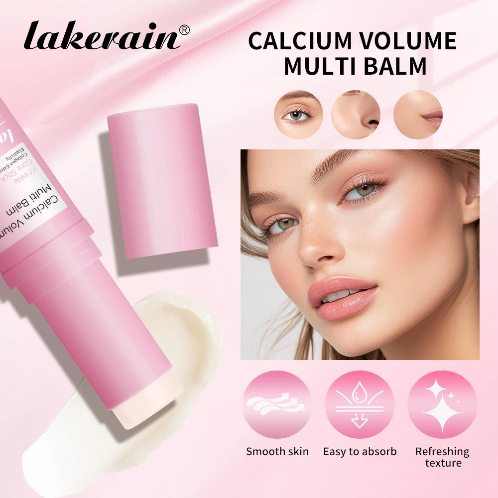 Lakerain Calcium Volume Multi Balm Improve Eye Wrinkle Cream Texture Non-Sticky Deep Moisturizing Brightens Soothes Eye Skin Peaceful Pleasures Health and Wellness