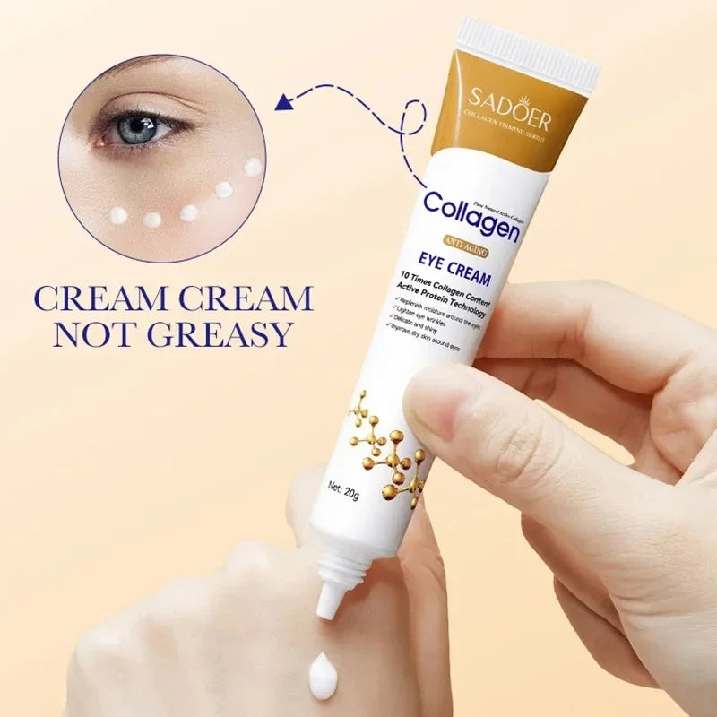SADOER Collagen Eye Cream – Dark Circles & Firming Peaceful Pleasures Health and Wellness
