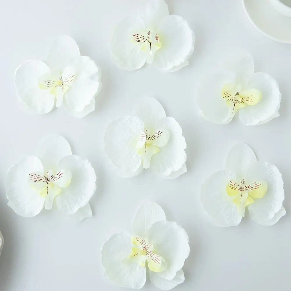 Silk Orchid Artificial Flowers 20/40pcs | Wedding & Home Decor