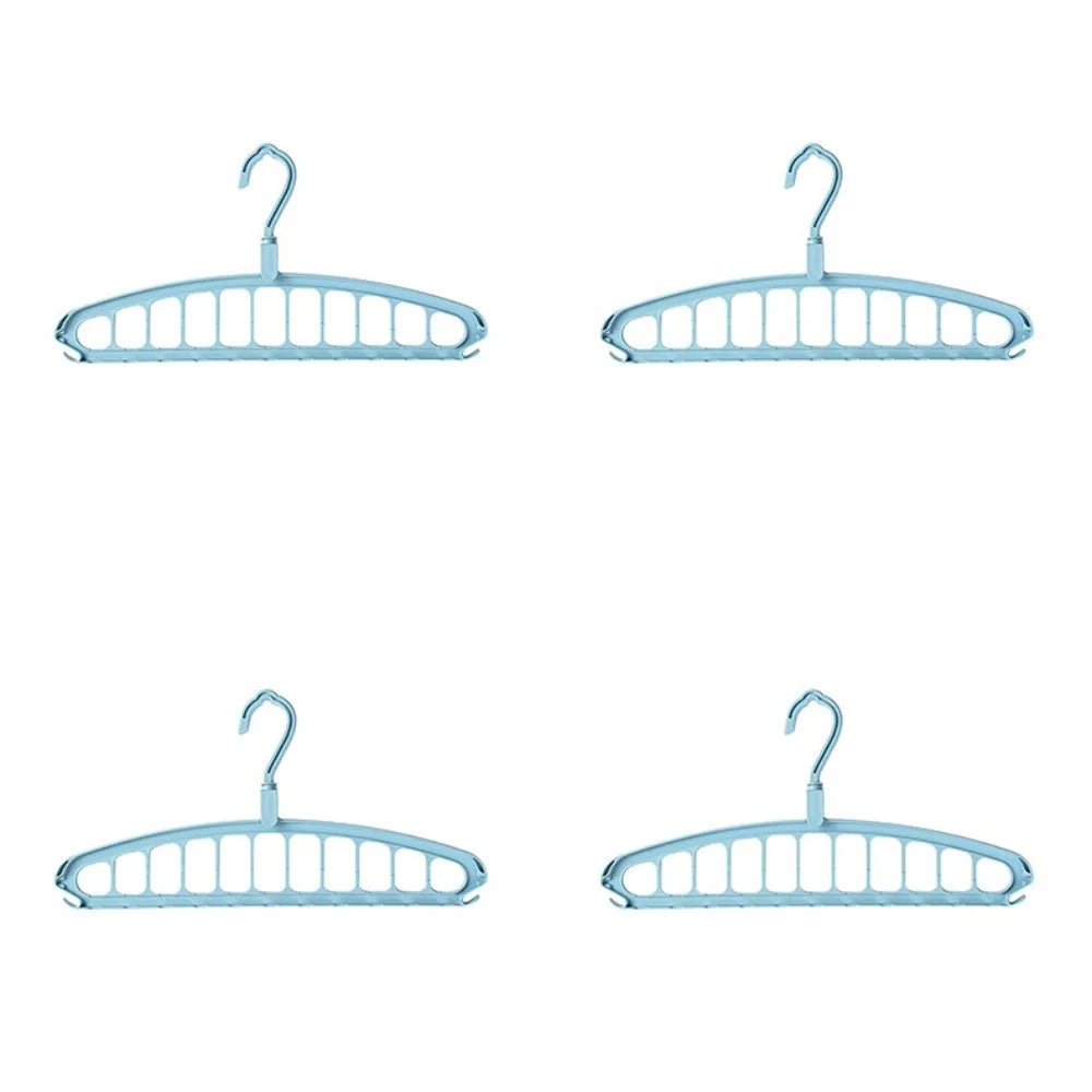 4-Pack Rotatable Multi-Hole Clothes Hanger | Space-Saving Rack