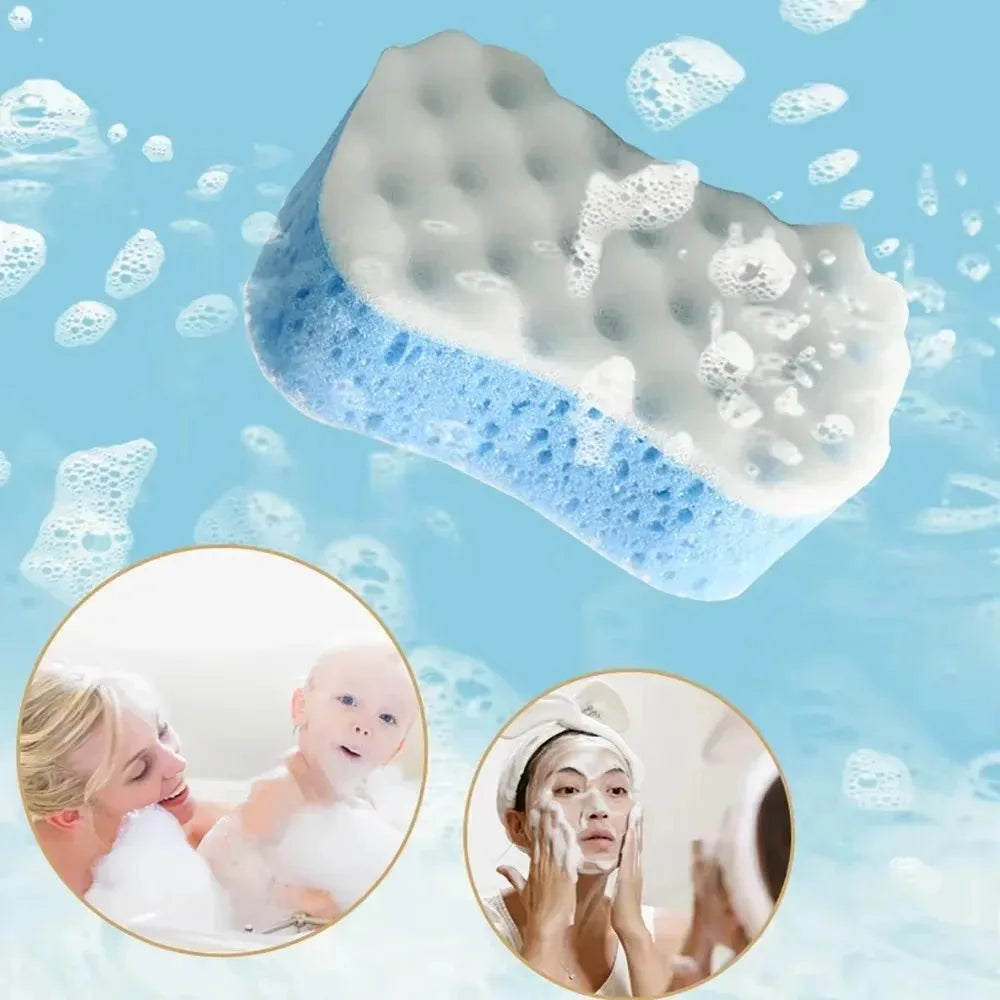 1/2Pcs Bath Sponge Women/Men Exfoliating Body Sponges Bath Sponges Pouf Foam Loofahs Sponge To Spa Reusable Bathing Accessories Peaceful Pleasures Health and Wellness