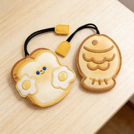 Creative Open Close Key Bag Pull Out Cartoon Cute Large Capacity Drawstring Universal Electric Vehicle Car Key Holder Daily Use Peaceful Pleasures Health and Wellness