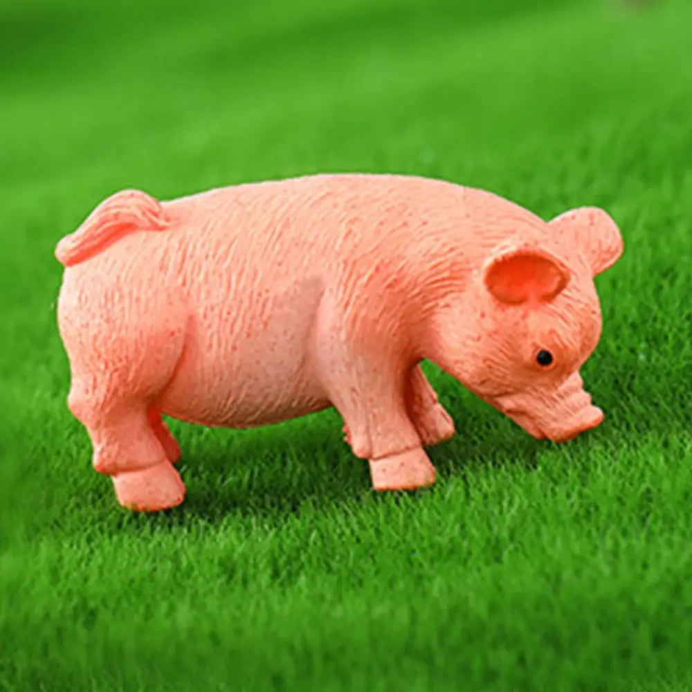 3-Pack Cute Pig Miniature Figurines | Waterproof Garden Statues