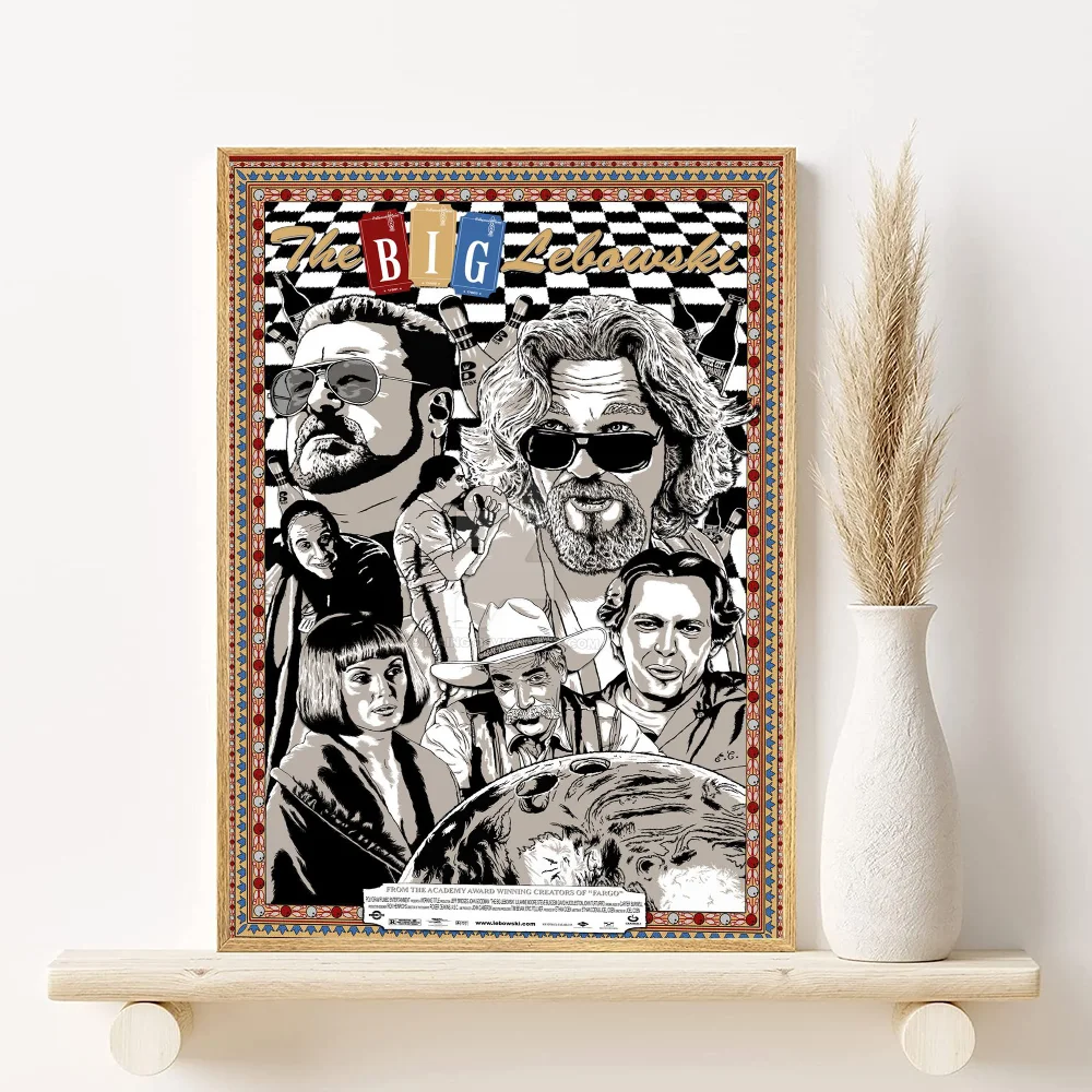 Movie HD The Big Lebowski Poster HD art sticky wall waterproof home living room bedroom bar aesthetic decoration Peaceful Pleasures Health and Wellness z4 40X50cmNoframe