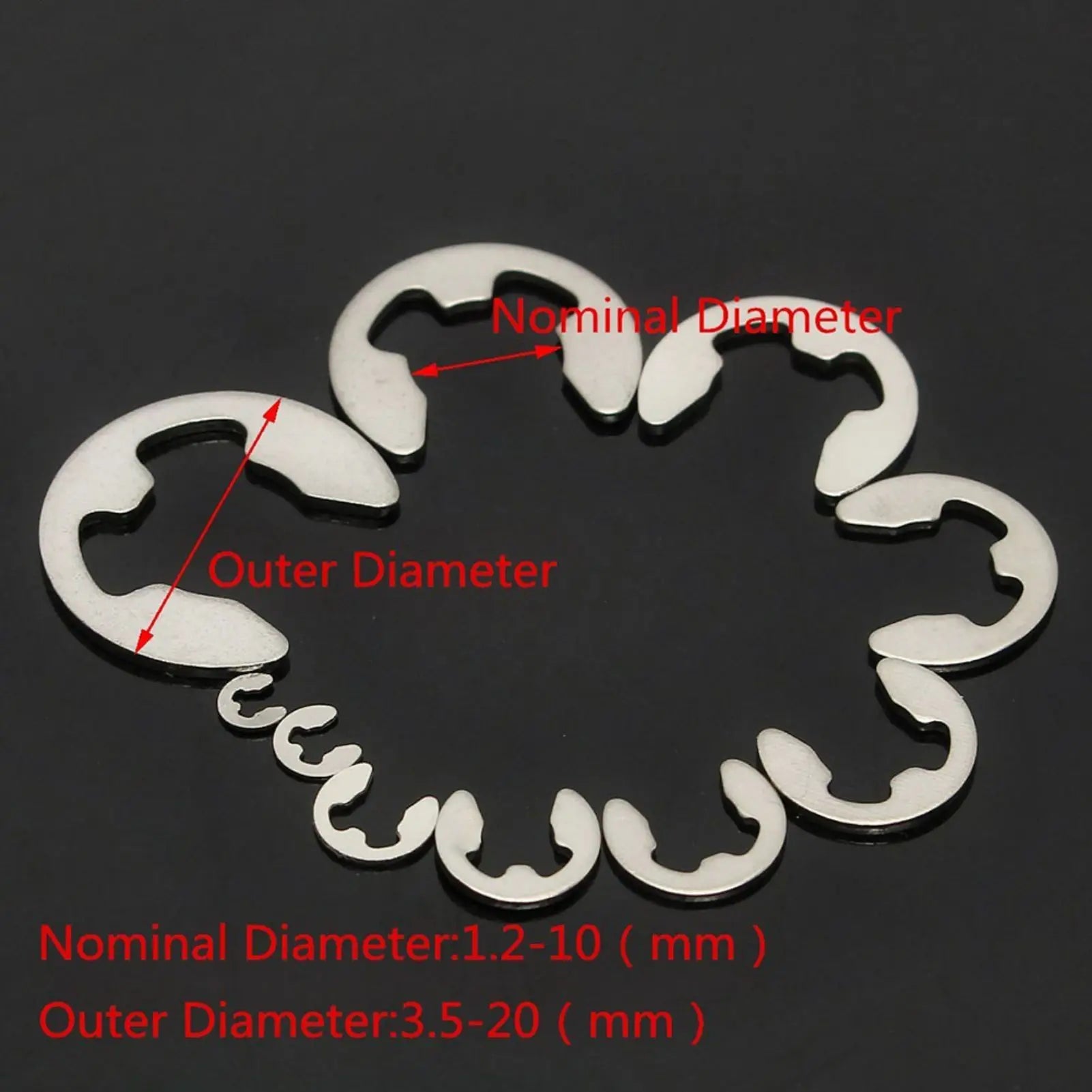 Stainless Steel Snap Set Easy to Operate E-Clip Circlips Tools for Shaft of Machine Peaceful Pleasures Health and Wellness