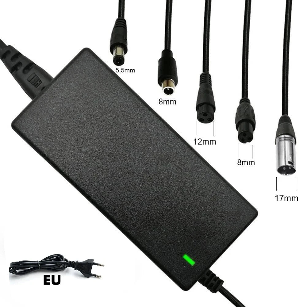 HOMEFISH Brand New Power Adapter AC 100-240V Black DC 42V 2A Electric Scooter Accessories EU Plug For 24-36v Lithium Battery Peaceful Pleasures Health and Wellness EU