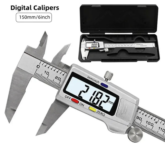 Measuring Tool Stainless Steel Digital Caliper 6 "150mm Messschieber Paquimetro Measuring Instrument Vernier Calipers Ruler New Peaceful Pleasures Health and Wellness