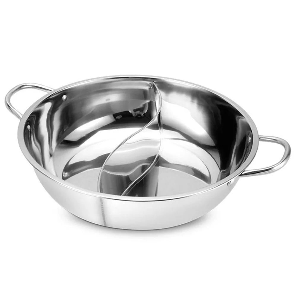 Twin Divided Pot Stainless Steel Hotpot Kitchen Cooker Home Cooking