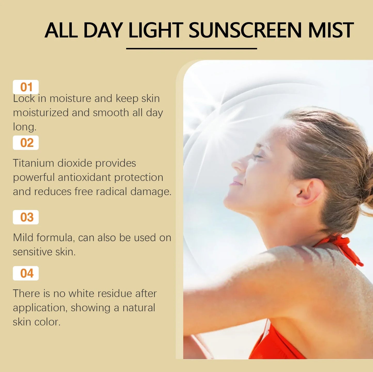 Eelhoe SPF 50+ Sunscreen Spray – Waterproof Face & Body Mist
