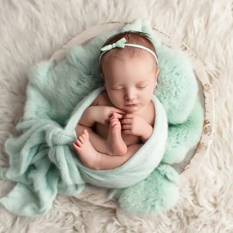 Newborn Baby Photography Fur Blanket | Soft Photo Prop Mat
