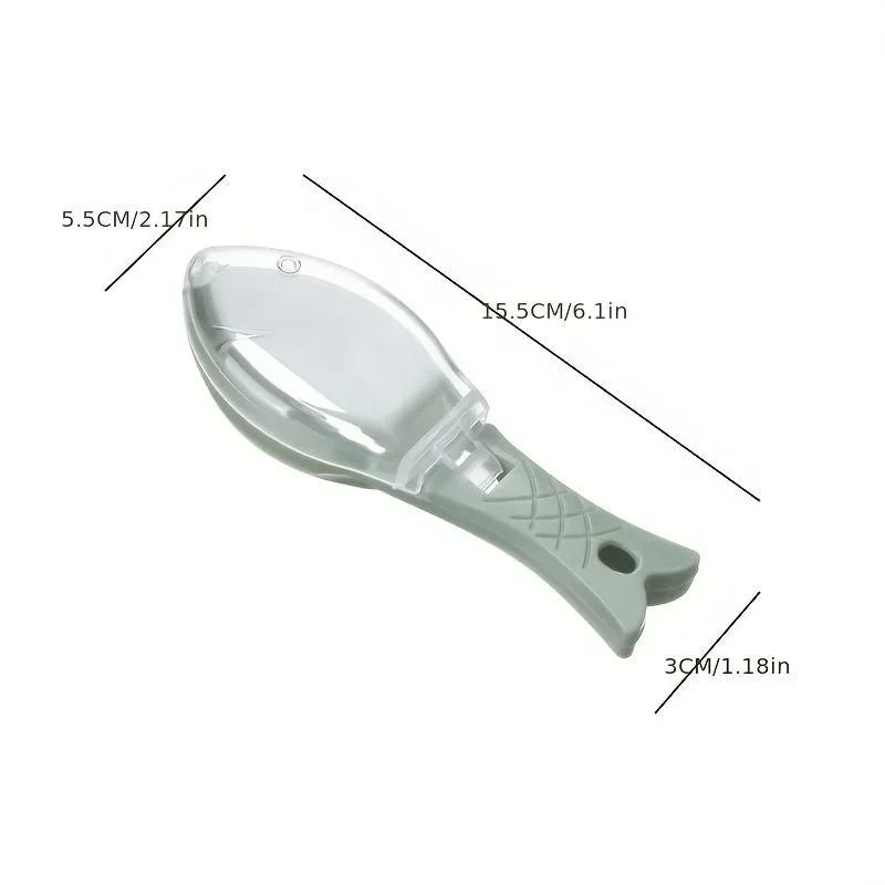 Fish Scales Graters Scraper Fish Cleaning Tool Scraping Scales Device with Cover Home Kitchen Cooking Fish Tool Kitchen Tools Peaceful Pleasures Health and Wellness