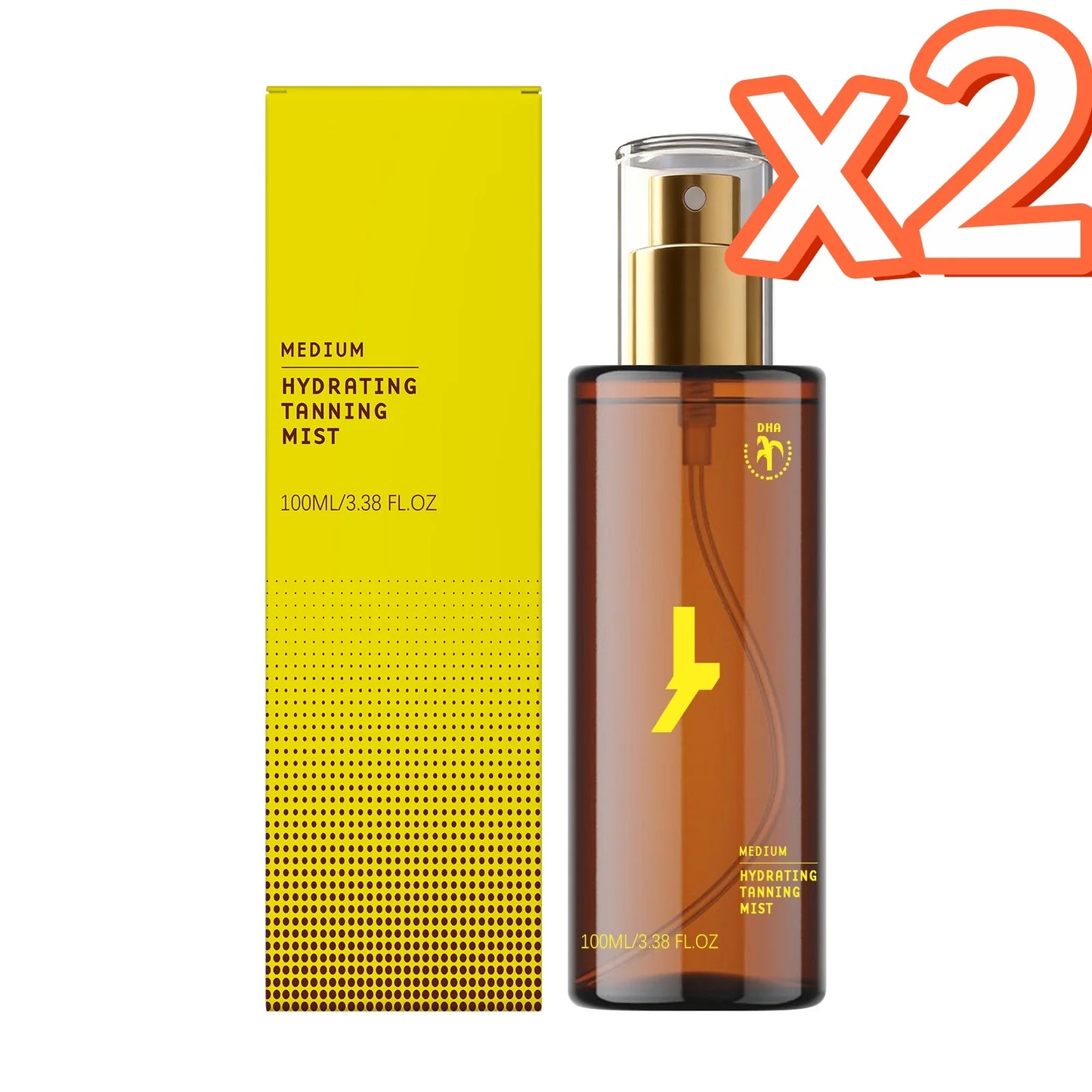 Body Self Tanning Essence Spray Quick Natural Tanning Moisturizing Sunless Promote Body Face Bronze Wheat Skin Self Tanner Spray Peaceful Pleasures Health and Wellness 100ml Boxed x 2PCS