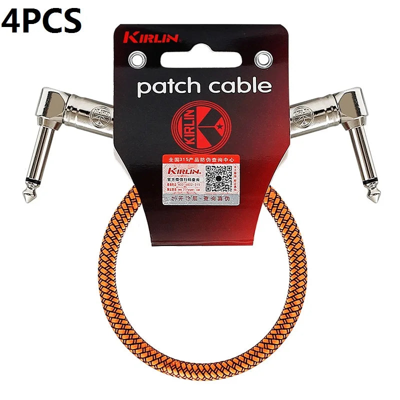 Kirlin 0 3 Meter Patch Cable Effect Pedal Weave Cloth 1 4 Angle Mono