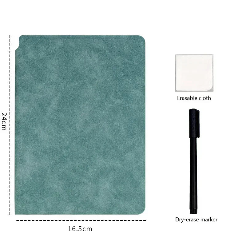 A5 Reusable Whiteboard Notebook Eraser Wipeable Board Portable Weekly