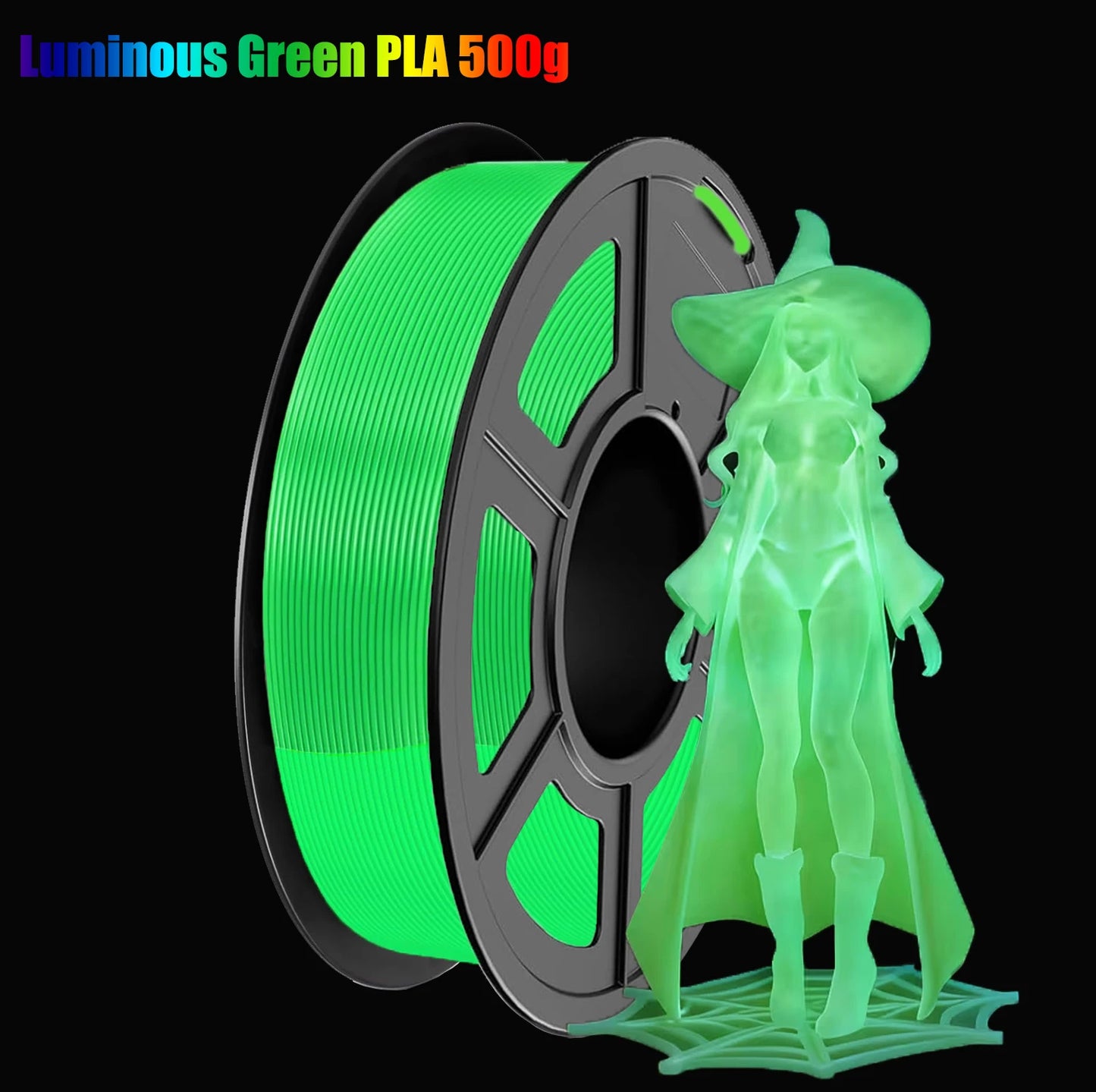 DINGSUN 3D Glow in Dark PLA Filament 1.75mm ±0.02mm Precision