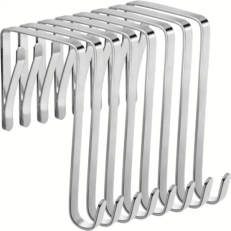 8PCS over the Door Hooks Multi-Purpose Door Hanger for Bathroom Kitchen Towels Hats - Hanging Organizer for Home Organization Peaceful Pleasures Health and Wellness 8 pcs