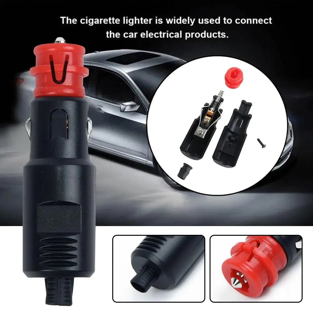 High quality Car cigarette Lighter Socket Male Plug Adapter Power Connection 12-24V With Fuse 8A Peaceful Pleasures Health and Wellness