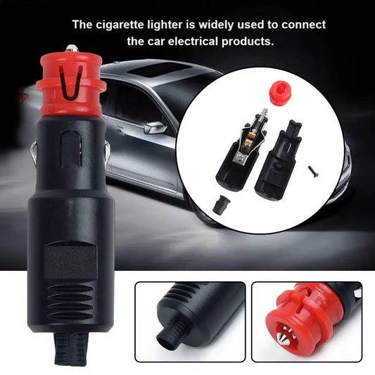 High quality Car cigarette Lighter Socket Male Plug Adapter Power Connection 12-24V With Fuse 8A Peaceful Pleasures Health and Wellness