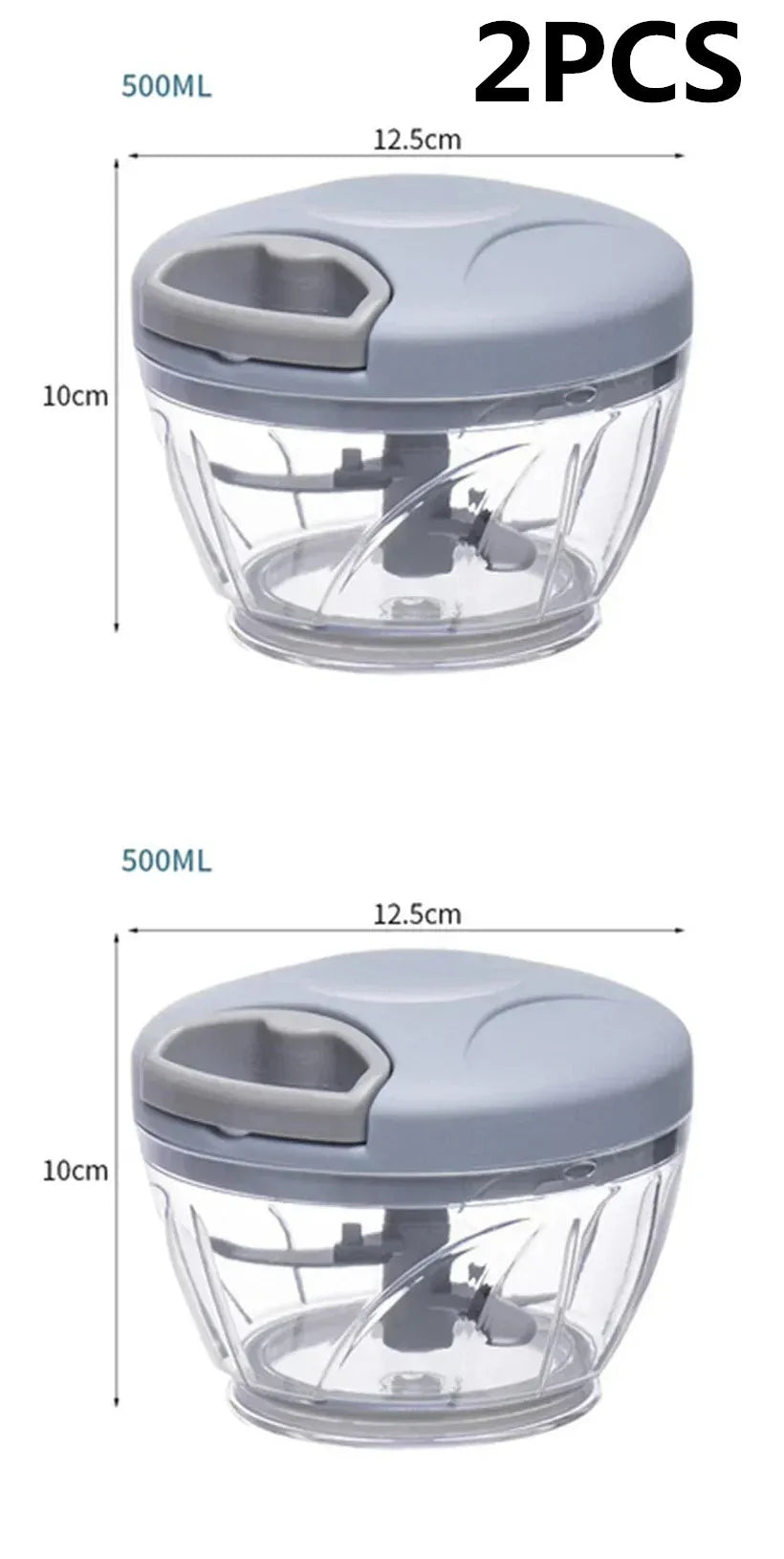 Manual Garlic Chopper & Vegetable Cutter 500ml/900ml