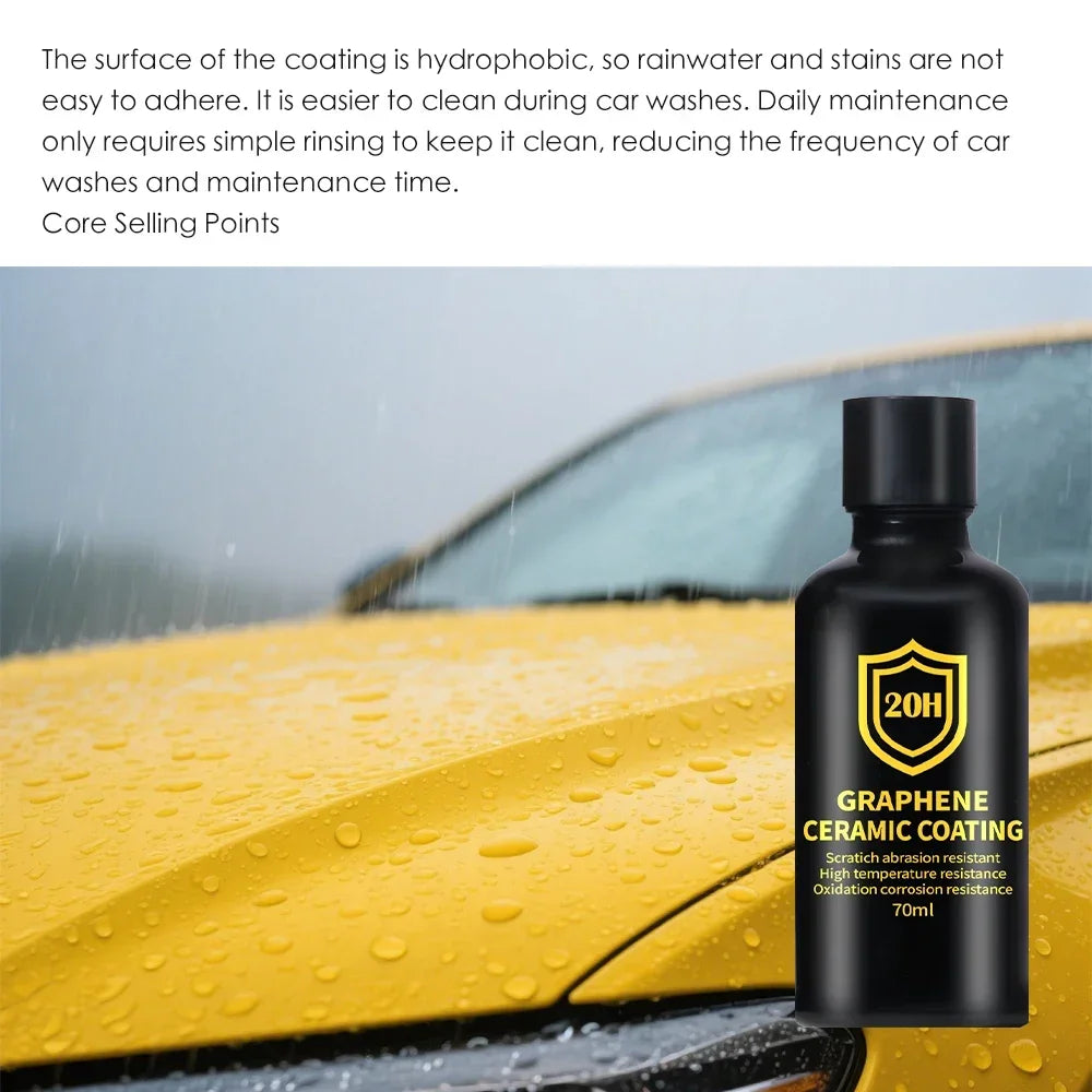 Graphene Ceramic Coating 20H with Self Healing and UV Track Technology Car Detailing Professionals 10+ Years of Protection Peaceful Pleasures Health and Wellness