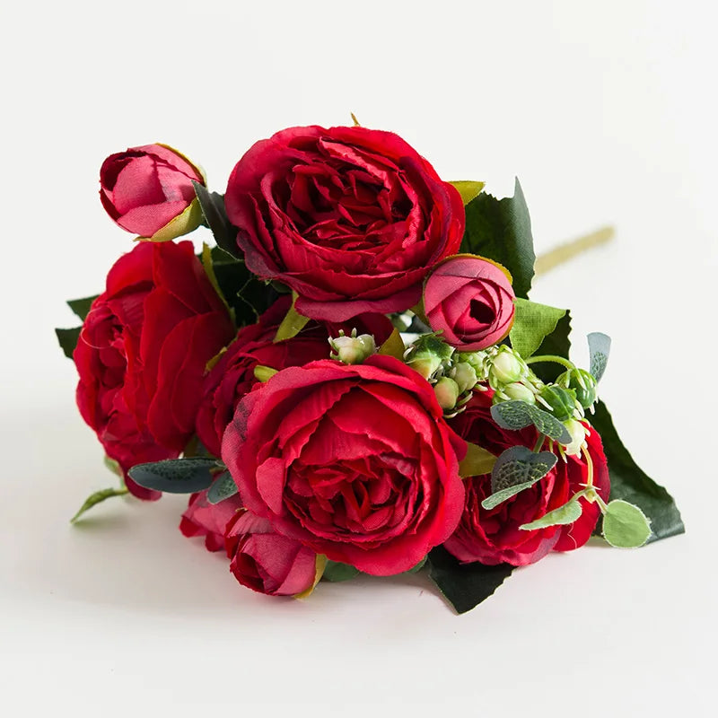 Silk Rose Artificial Flowers UV Protection | Wedding & Home Decor