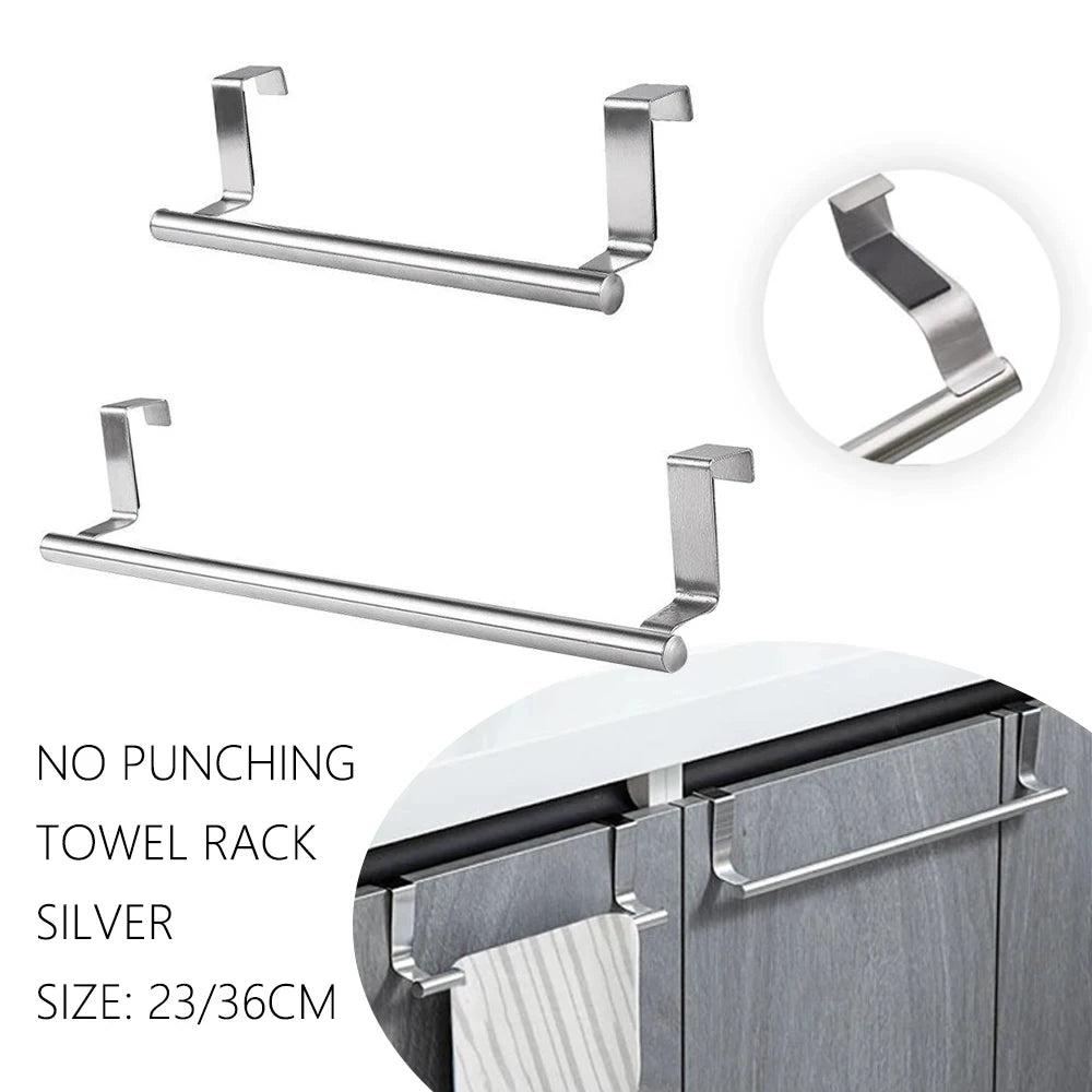 Over Door Towel Rack – Stainless Steel Hanging Bar Organizer