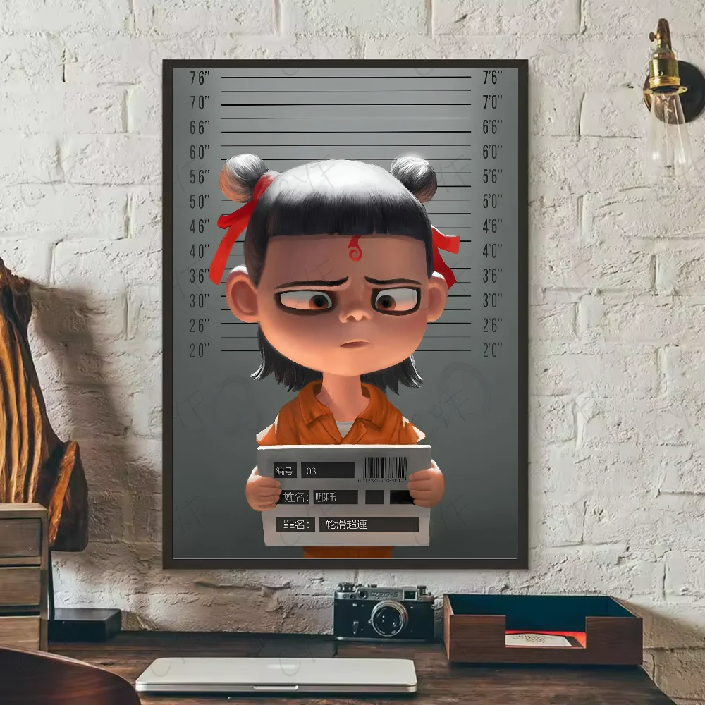 Chinese myth animation Nezha Poster HD art sticky wall waterproof home living room bedroom bar aesthetic decoration Peaceful Pleasures Health and Wellness